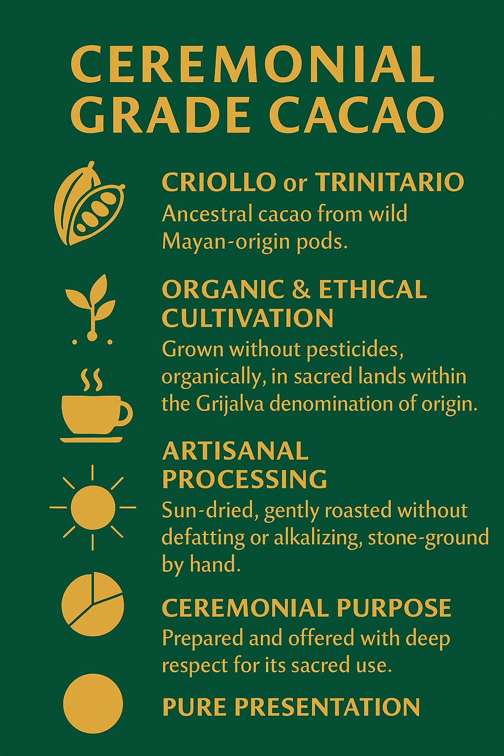 Cacao Orgánico Silvestre